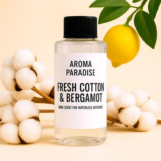 Fresh Cotton And Bergamot Premium Long-Lasting Waterless Fragrance Oil | For Cold-Air & Waterless Diffusers