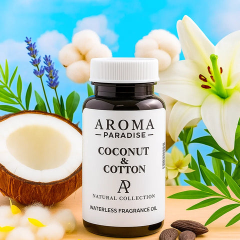 Coconut & Cotton - waterless fragrance oil bottle - Aroma Paradise
