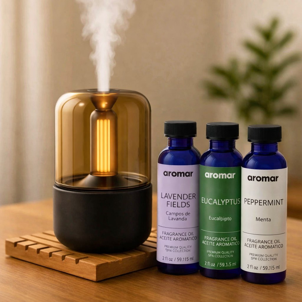 Candlelight Diffuser Gift Pack – With Lavender, Eucalyptus And Peppermint Oils - Aroma Paradise