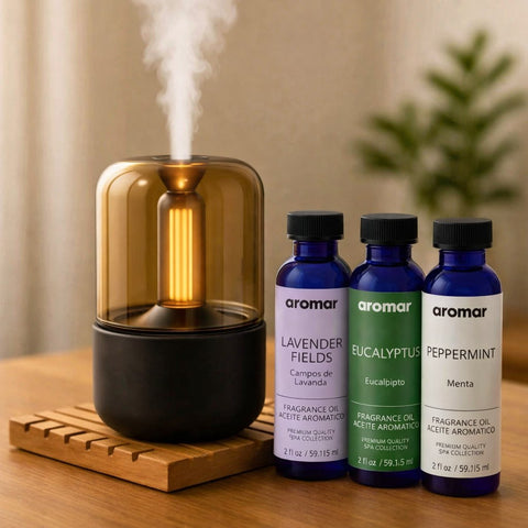 Candlelight Diffuser Gift Pack – With Lavender, Eucalyptus And Peppermint Oils - Aroma Paradise