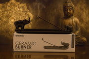 Ceramic Incense Burner - Elephant - alternate view - Aroma Paradise