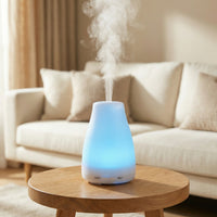7-Color LED Humidifying Essential Oil Diffuser – Remote Control, Cool Mist, Vase Design