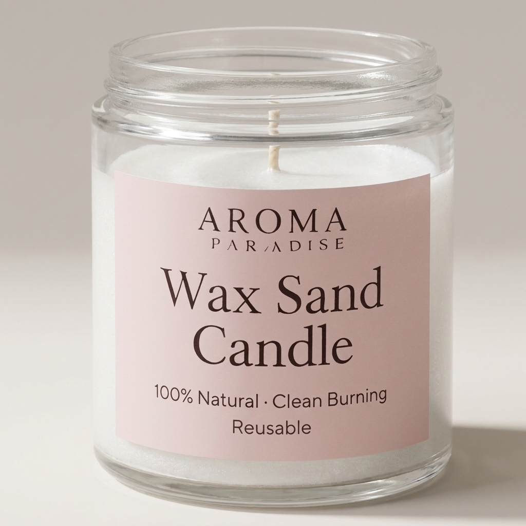 Aroma Paradise scented sand candle glass jar