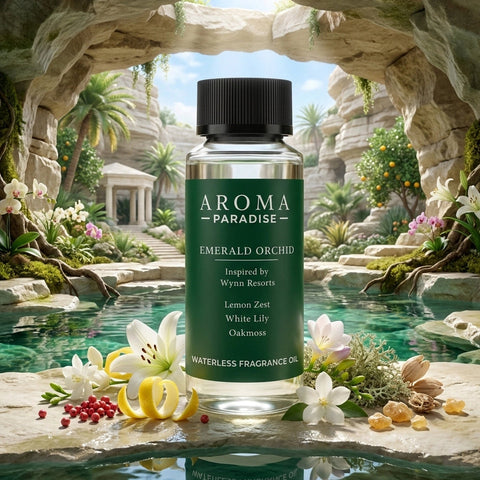 Aroma Paradise Emerald Orchid waterless fragrance oil immersive product image