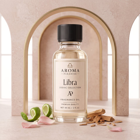 Libra Zodiac fragrance oil in an editorial scent setting - Aroma Paradise