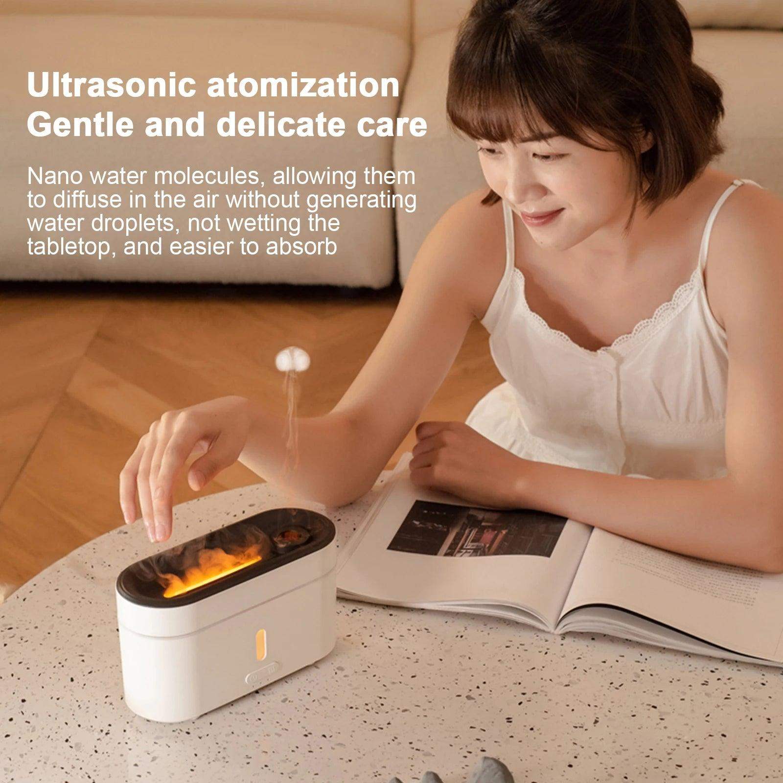 Flame with Ring Essential Oil Scent Diffuser Humidifier - Default Title