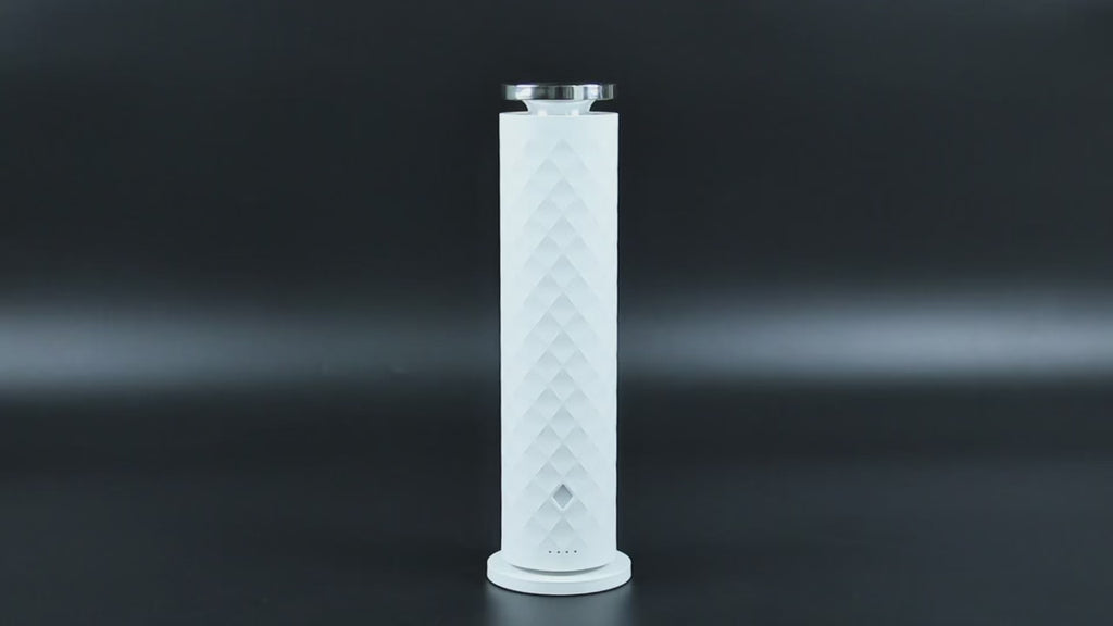 Soft Illumination Tower Waterless Cold Air Diffuser | For Home, Hotel & Commercial Spaces | Coverage up-to 2000 Sq Ft Coverage | Remote Control, Night Light & 3 Intensity Levels