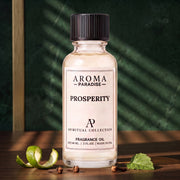 Prosperity spiritual fragrance oil in an editorial scent setting - Aroma Paradise