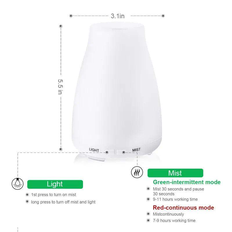 Cup Essential Oil Scent Diffuser Humidifier - White