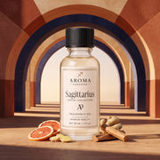 Sagittarius Zodiac fragrance oil in an editorial scent setting - Aroma Paradise