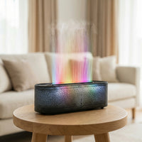 Crackle Flame Humidifying Essential Oil Diffuser – 150ml, Multicolor Fire, Remote, 6-Hour Timer