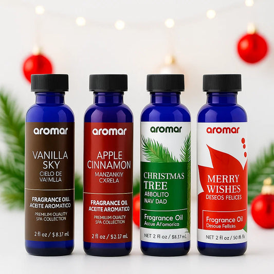 Christmas Fragrance Oils 10-Pack Gift Set – Tree, Merry Wishes, Apple Cinnamon & Vanilla Sky