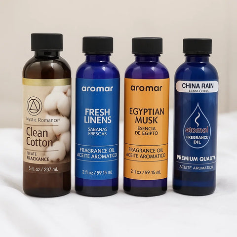 Feeling Fresh Fragrance Oils 10-Pack – Clean Cotton, Fresh Linen, Egyptian Musk & Rain Mist fragrance oil - Aroma Paradise