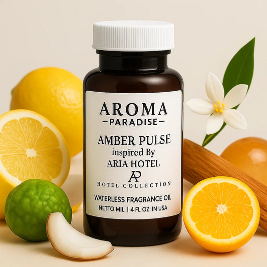 Aria Hotel Inspired Premium Long-Lasting Waterless Fragrance Oil | For Cold-Air & Waterless Diffusers - Amber Pulse (Formerly Ibiza)