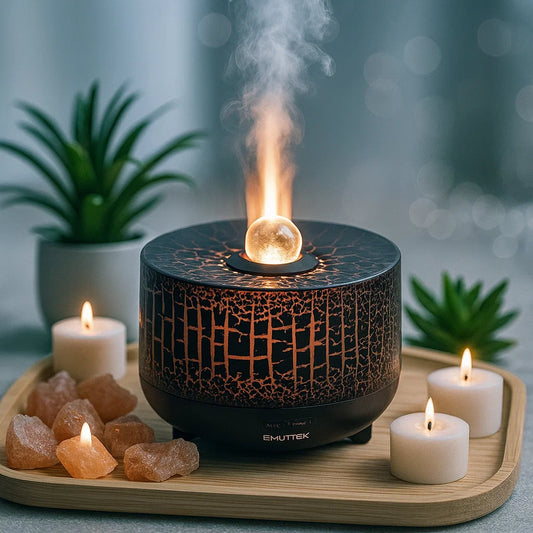 7-Color Crystal Ball Ultrasonic Essential Oil Diffuser & Cool Mist Humidifier with Remote – LED Night Light, Auto Shut-Off & Whisper Quiet for Home & Office (with remote)