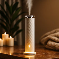 Soft Illumination Tower Waterless Cold Air Scent Diffuser | Best for Larger Rooms | Remote Control, Night Light & 3 Intensity Levels