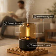 Candlelight Diffuser Hotel Bundle with 2 Hotel Scents - Warm Glow, Whisper-Quiet Mist, 6-Hour Runtime, Includes Diffuser + Ritz + Marriott Oils aroma diffuser - alternate view - Aroma Paradise