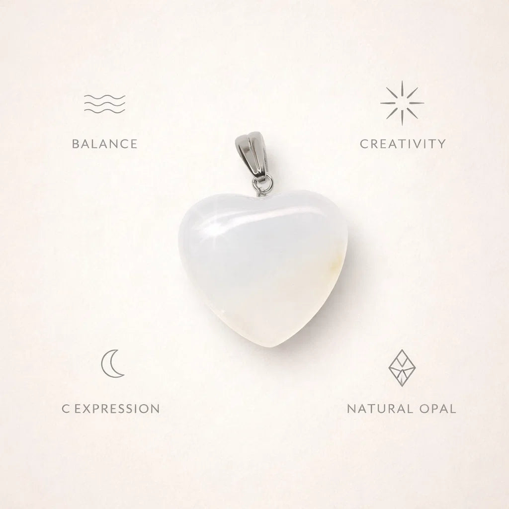 Heart Crystal Pendant – Natural Healing Energy Jewelry - lifestyle shot - Aroma Paradise