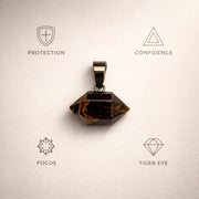 Octagon Crystal Pendant | Natural Crystal Jewelry crystal pendant necklace - in use - Aroma Paradise
