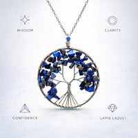 Tree of Life Crystal Pendant – Natural Stone Symbol Jewelry