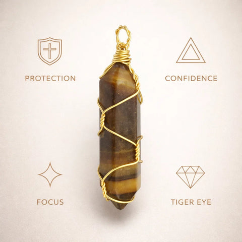 Hexagon Crystal Net Pendant – Natural Stone Point Jewelry - natural stone point necklace - Aroma Paradise