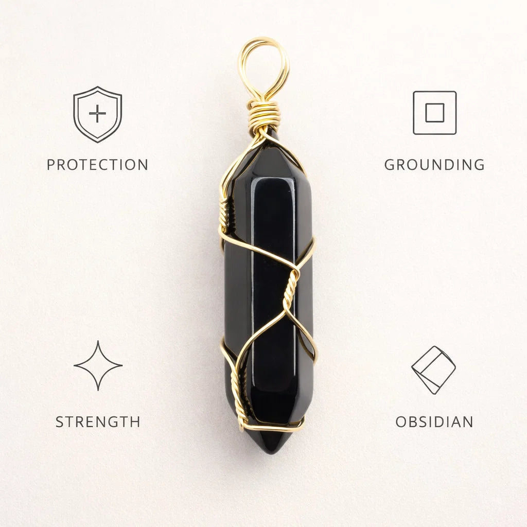 Hexagon Crystal Net Pendant – Natural Stone Point Jewelry - natural stone point necklace - image 13 - Aroma Paradise