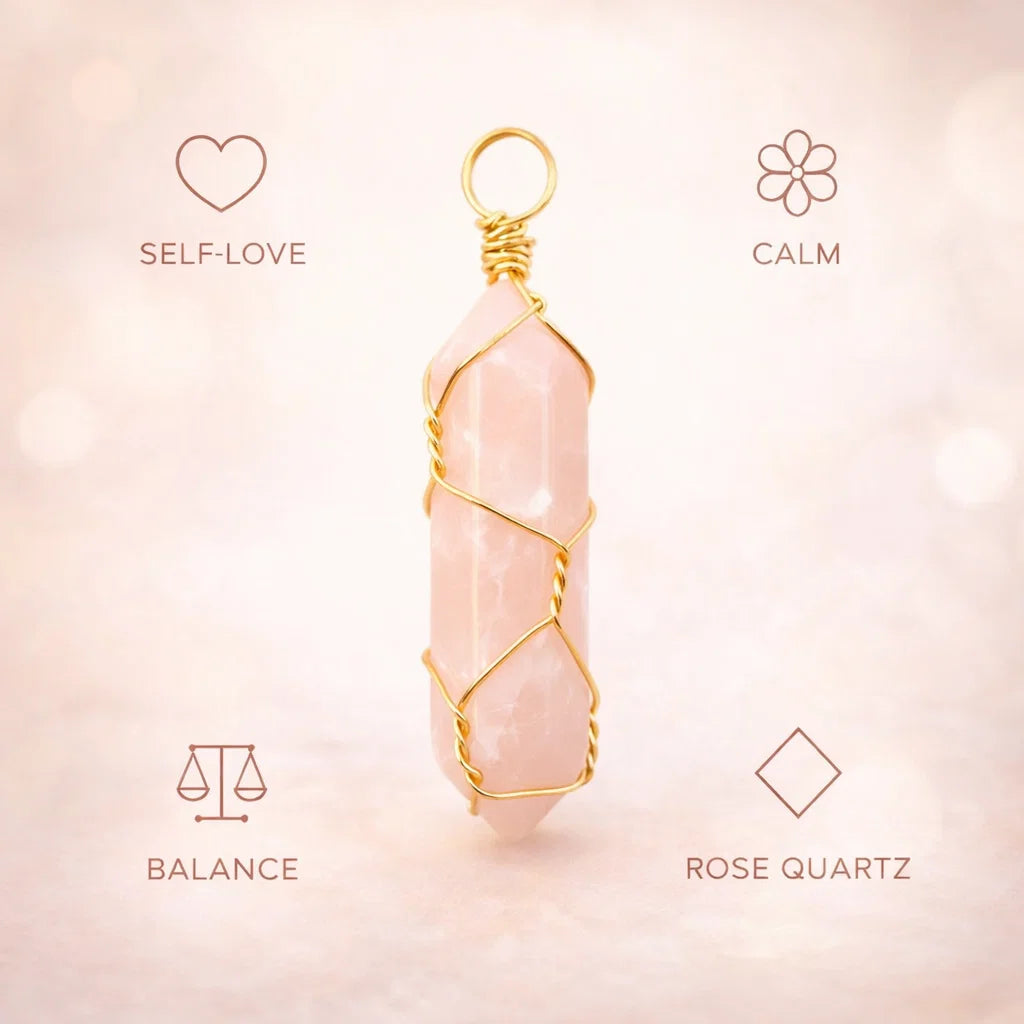 Hexagon Crystal Net Pendant – Natural Stone Point Jewelry - natural stone point necklace - image 9 - Aroma Paradise