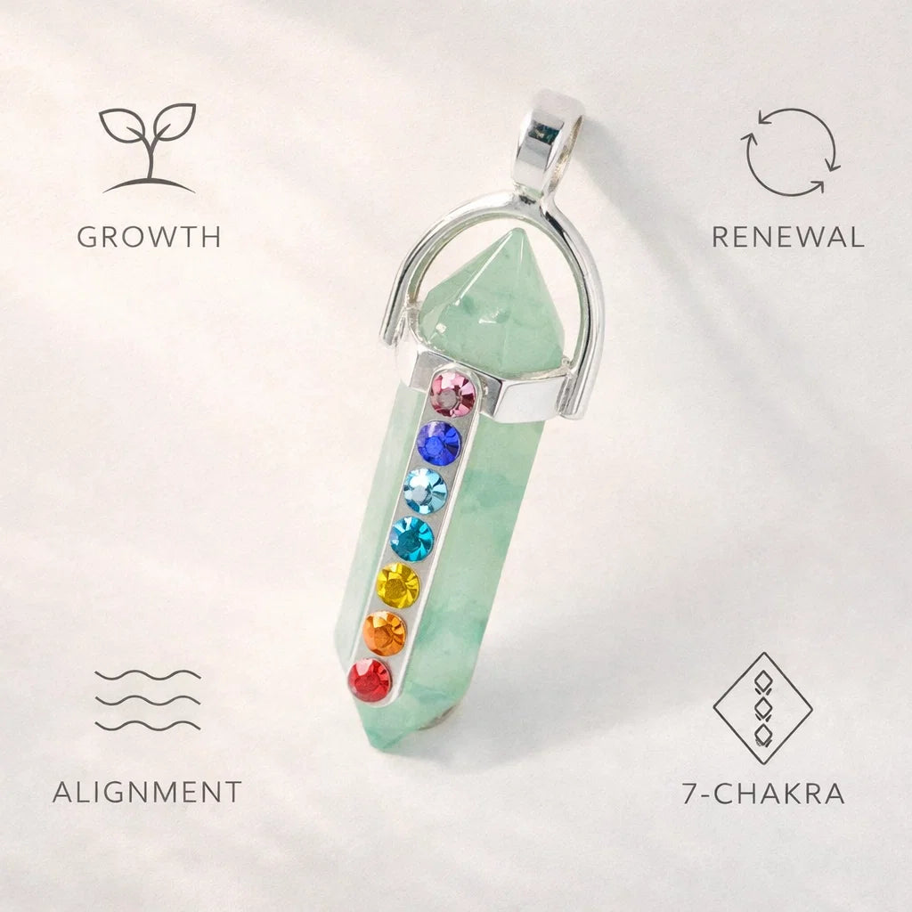 7-Chakra Hexagon Crystal Pendant – Natural Energy Alignment Jewelry - 7-chakra healing crystal necklace - image 9 - Aroma Paradise