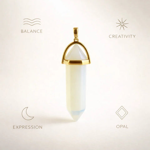 Hexagon Crystal Pendant – Natural Stone Point Jewelry - natural stone point necklace - Aroma Paradise