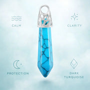 Silver Top Crystal Pendant – Natural Stone Point Jewelry crystal pendant necklace - lifestyle shot - Aroma Paradise