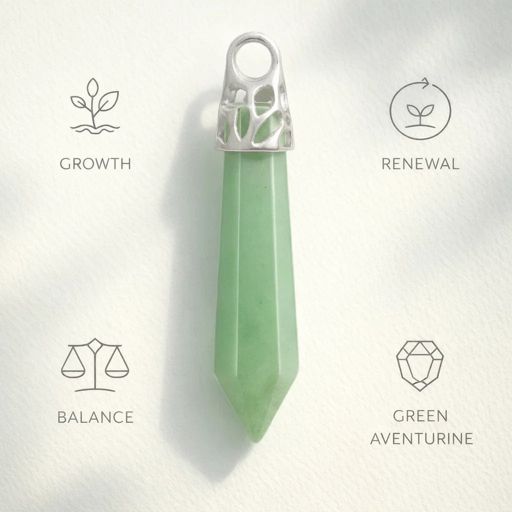 Silver Top Crystal Pendant – Natural Stone Point Jewelry crystal pendant necklace - image 11 - Aroma Paradise