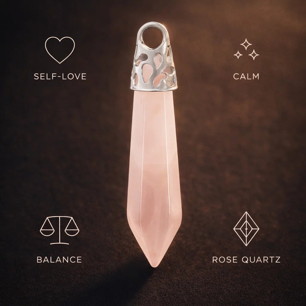 Silver Top Crystal Pendant – Natural Stone Point Jewelry crystal pendant necklace - image 7 - Aroma Paradise
