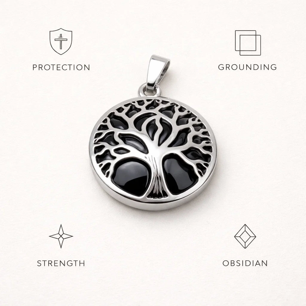 Silver Tree Crystal Pendant – Natural Stone Symbol Jewelry crystal pendant necklace - image 7 - Aroma Paradise