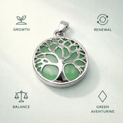 Silver Tree Crystal Pendant – Natural Stone Symbol Jewelry crystal pendant necklace - image 9 - Aroma Paradise