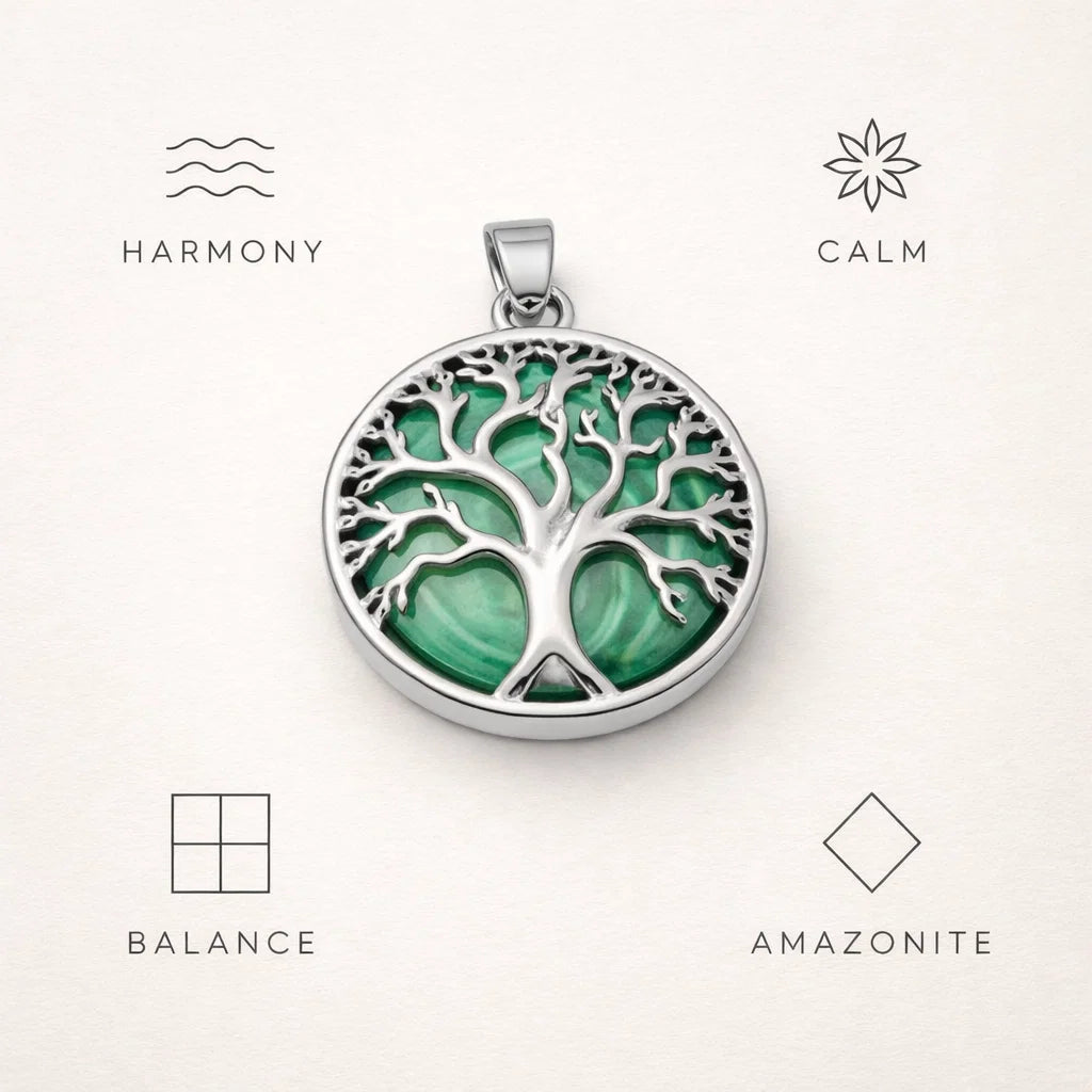 Silver Tree Crystal Pendant – Natural Stone Symbol Jewelry crystal pendant necklace - image 13 - Aroma Paradise
