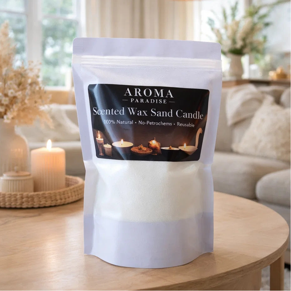 Pearled Sand Wax Candle Kit & Refill | Hotel Collection | Scented Sand Candles with Reusable Wicks & Jar