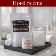 Pre-scented sand candle wax pearls with optional glass jar and wicks