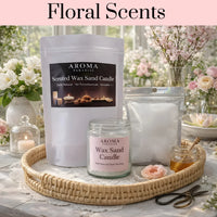 Flower Scent Collection | Pearled Scented Sand Wax Candle Kit & Refill