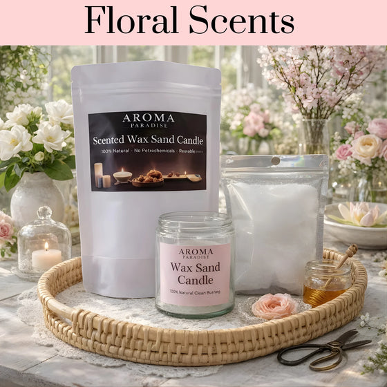 Flower Scent Collection Pearled Sand Wax Candle Kit Aroma Paradise