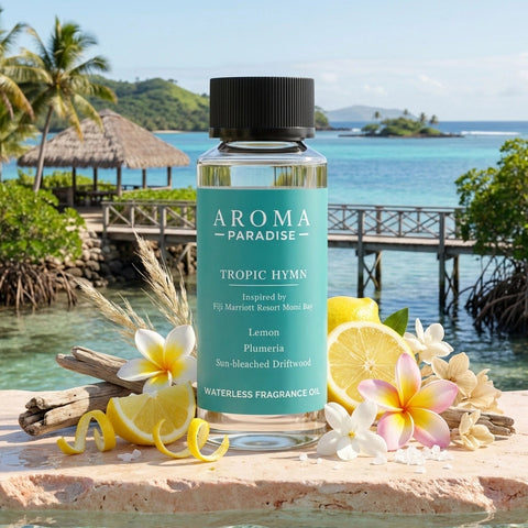 Aroma Paradise Tropic Hymn waterless fragrance oil immersive product image