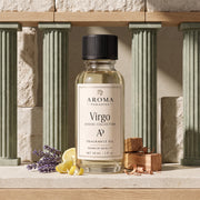 Virgo Zodiac fragrance oil in an editorial scent setting - Aroma Paradise