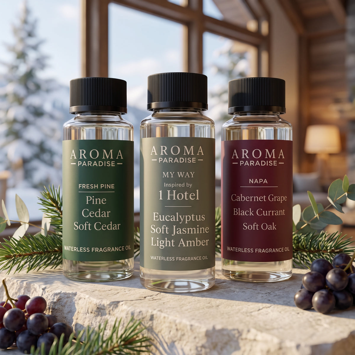 Winter Scents - 3-Oil Collection with Fresh Pine, My Way, Napa