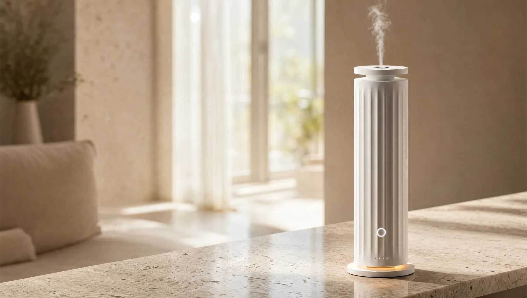 Aroma Paradise Tower Pro diffuser with nature inspired waterless oils