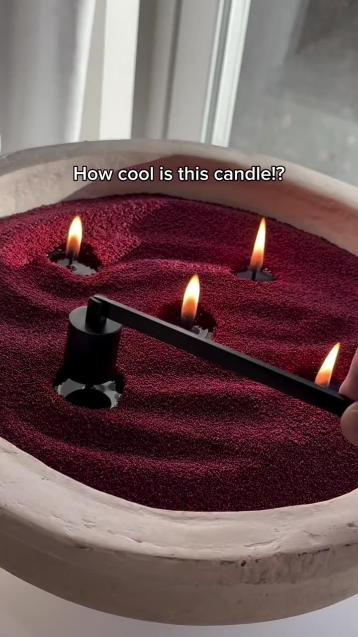 Place the wick sand candle video